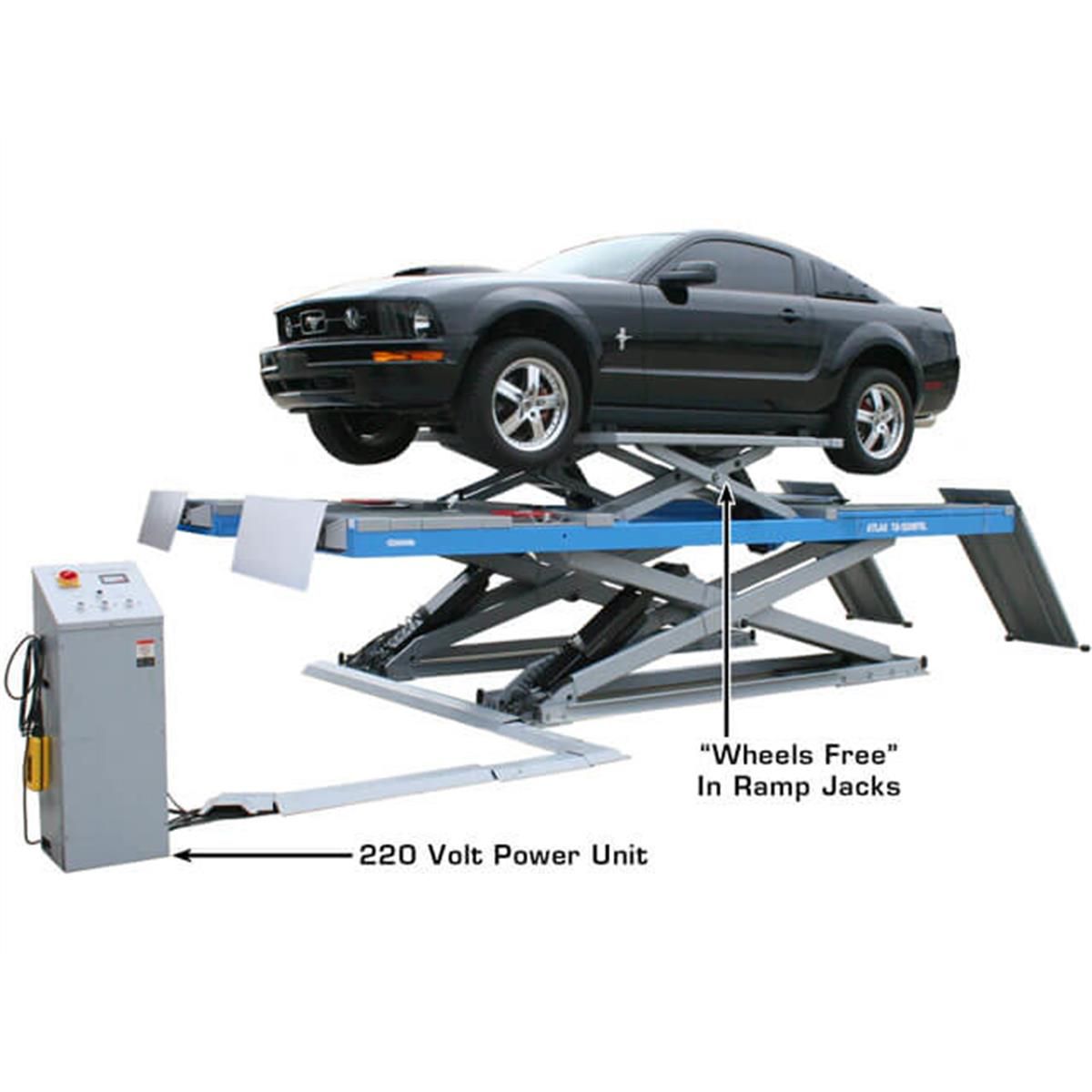 12AWFSL Alignment Scissor Lift with Wheels Free Lifts System 12000 lb. Capacity
