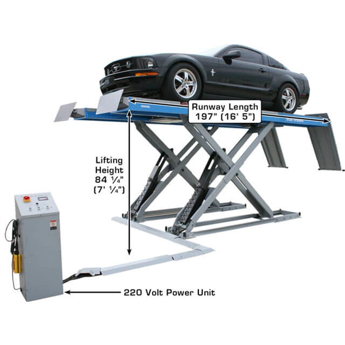 12AWFSL Alignment Scissor Lift with Wheels Free Lifts System 12000 lb. Capacity