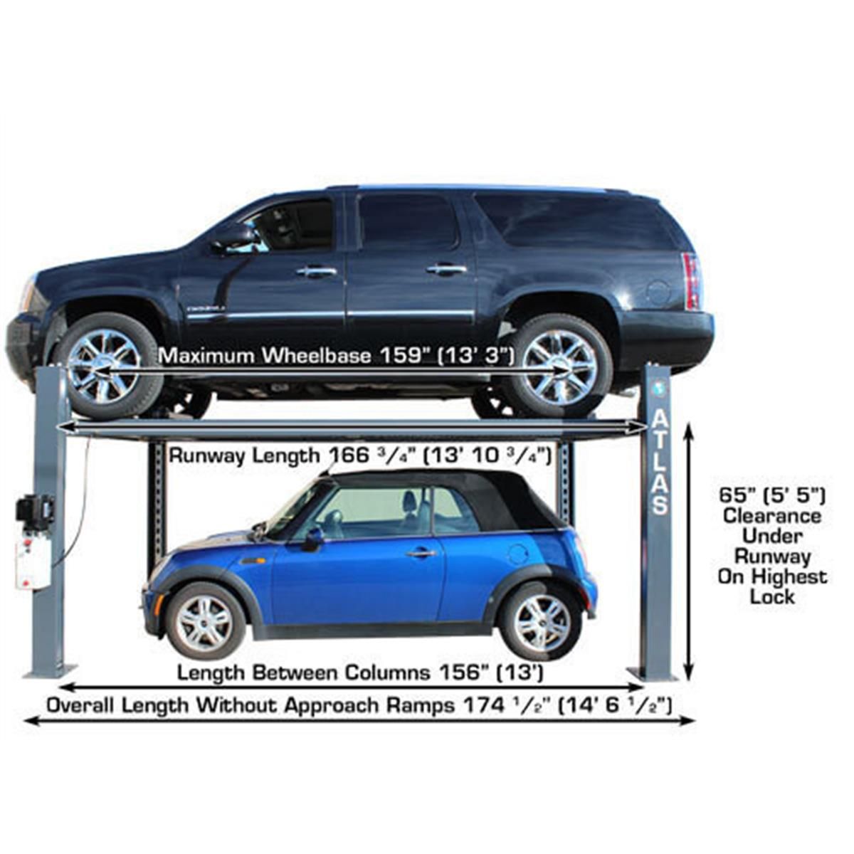 408SL Hobbyist Super Deluxe Portable Hobbyist 4-Post Lift 8000 lb. Capacity