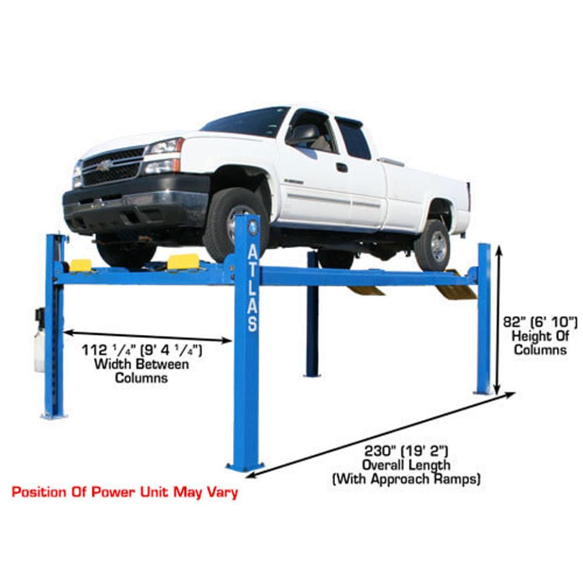 412 Commercial Grade 4-Post Lift 12,000 lb. Capacity