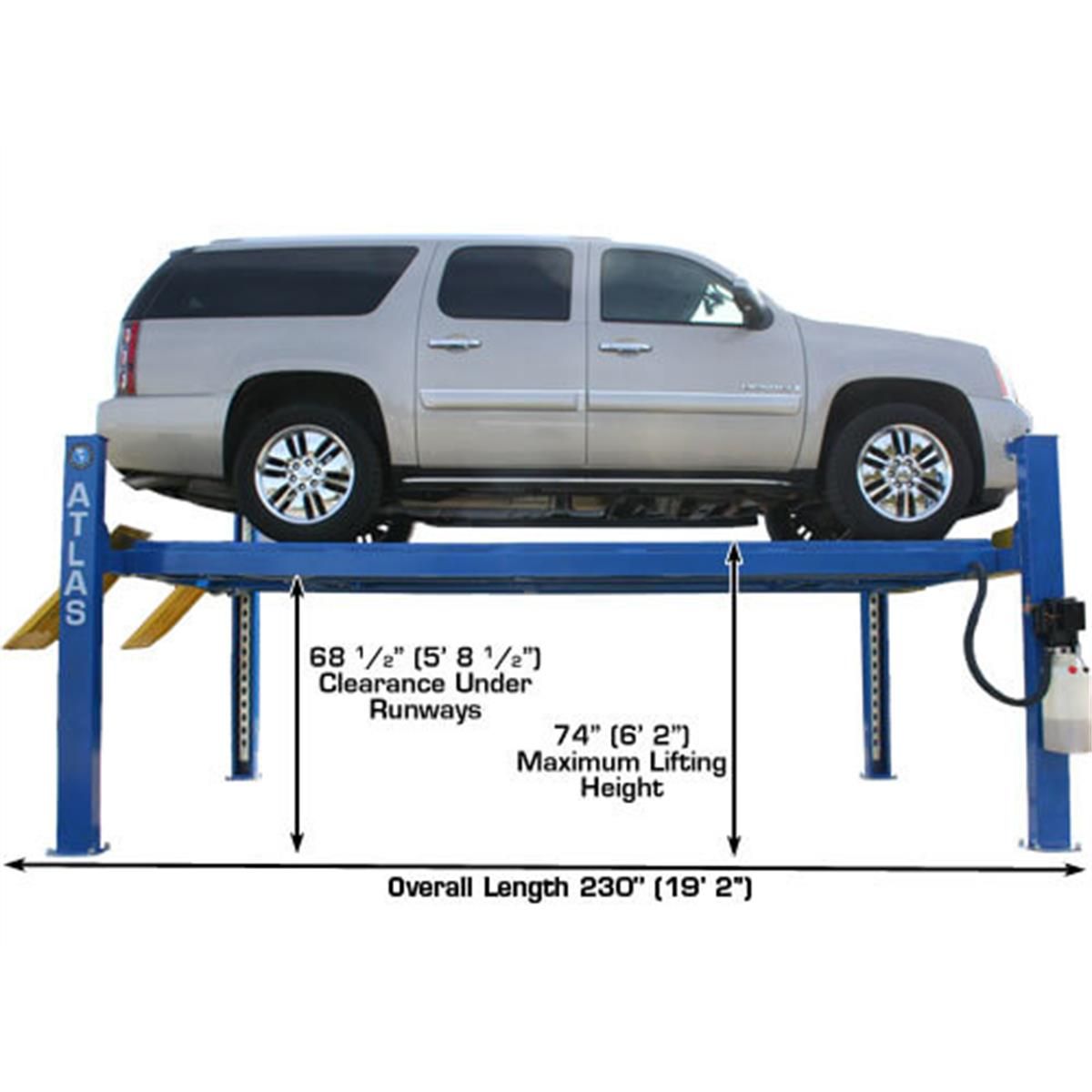 412 Commercial Grade 4-Post Lift 12,000 lb. Capacity