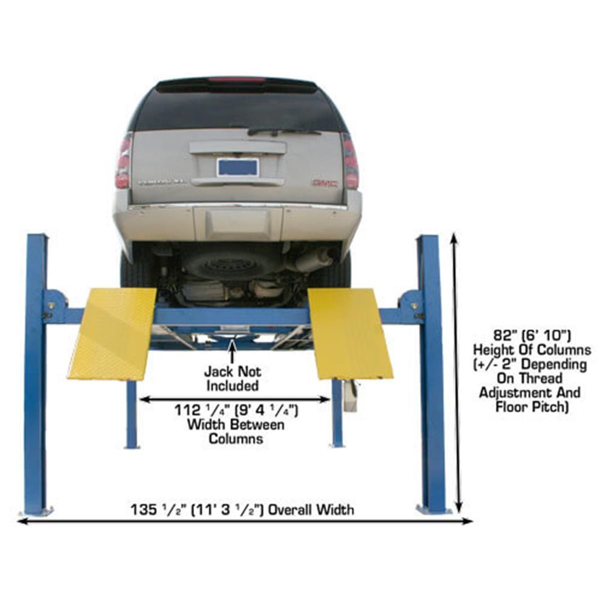 412 Commercial Grade 4-Post Lift 12,000 lb. Capacity