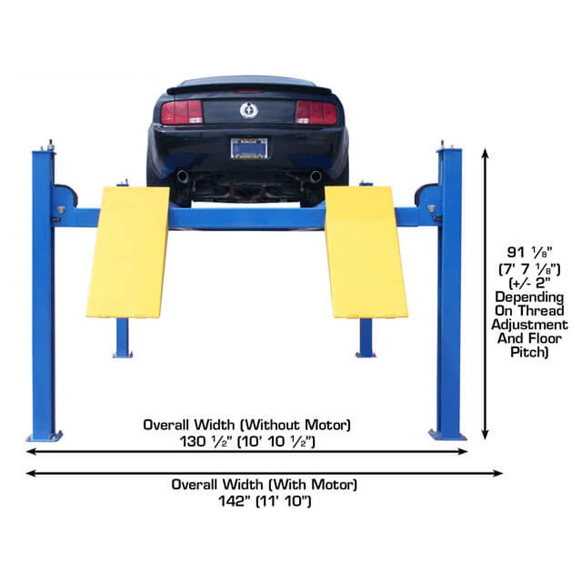 414 Commercial Grade 4-Post Lift 14,000 lb. Capacity