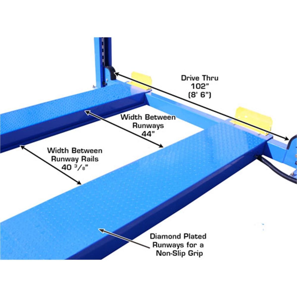 414 Commercial Grade 4-Post Lift 14,000 lb. Capacity