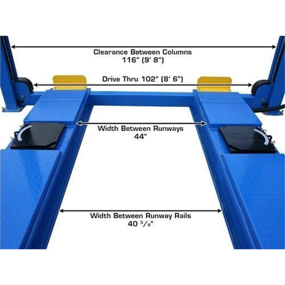 414A Commercial Grade Alignment 4-Post Lift 14,000 lb. Capacity