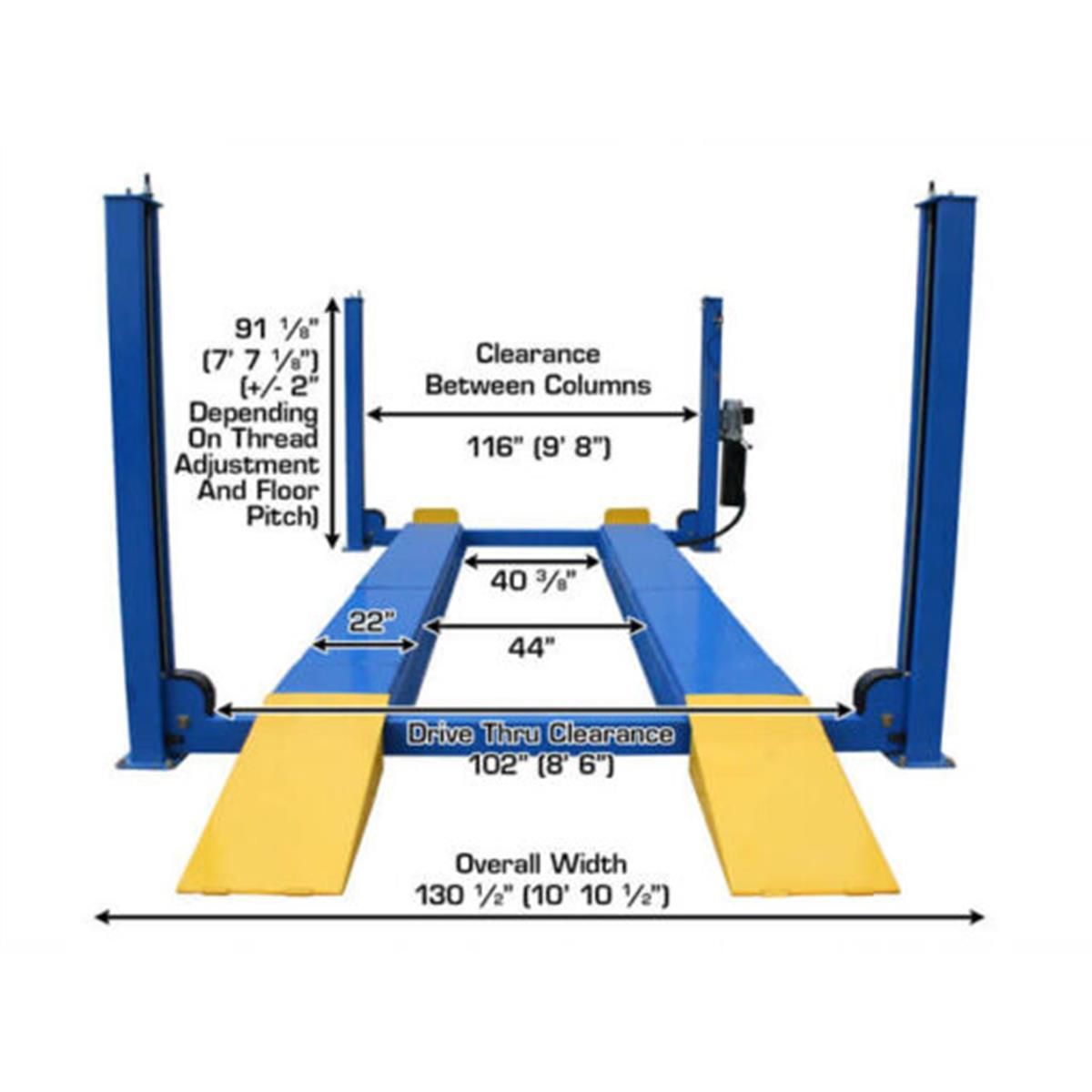 414A Commercial Grade Alignment 4-Post Lift 14,000 lb. Capacity