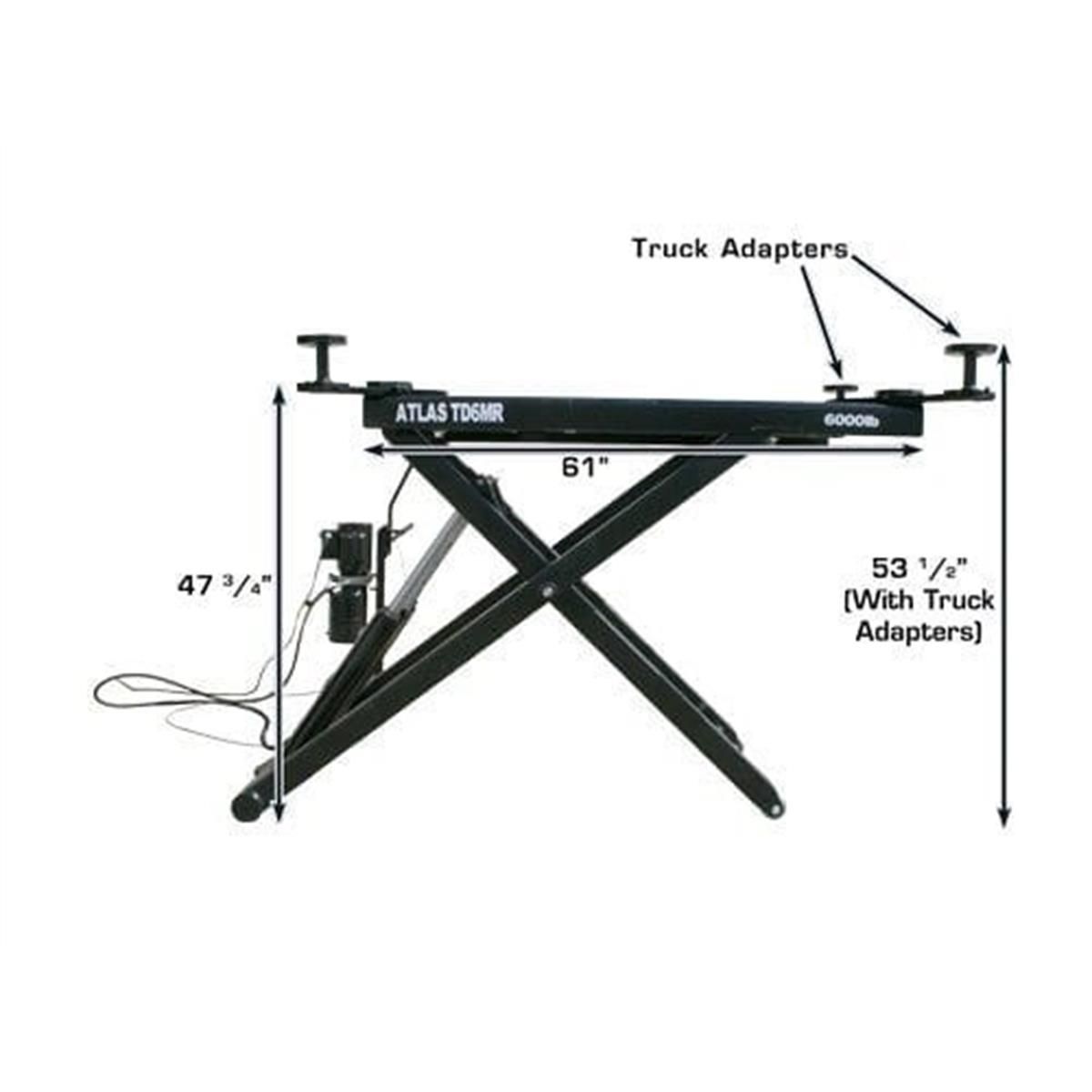 6MR Portable Mid-Rise Scissor Lift 6000 lb. Capacity