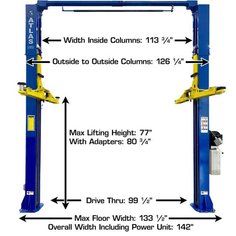 9,000 lb. Capacity Overhead 2-Post Lift