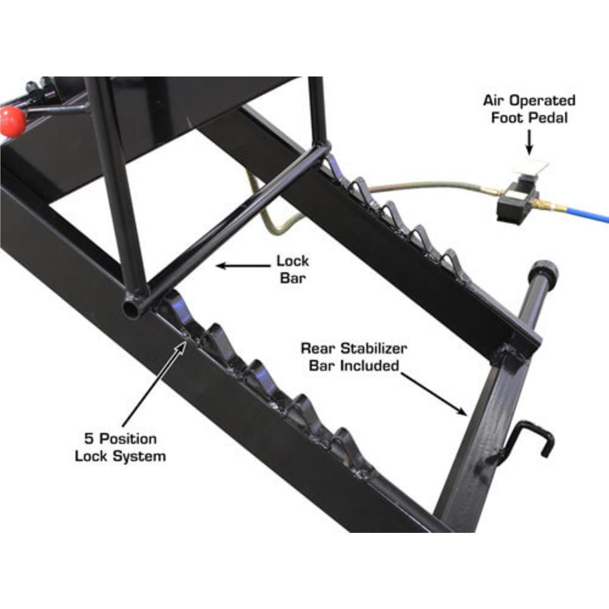 ACL Air Operated 1,000lb Motorcycle Lift