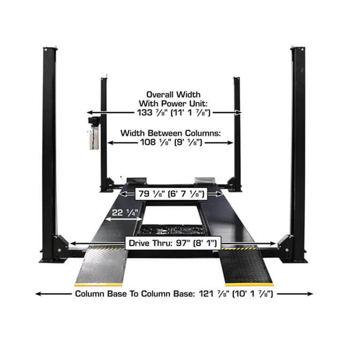 Apex 9 ALI Certified Hobbyist 4-Post Lift 9000 lb. Capacity
