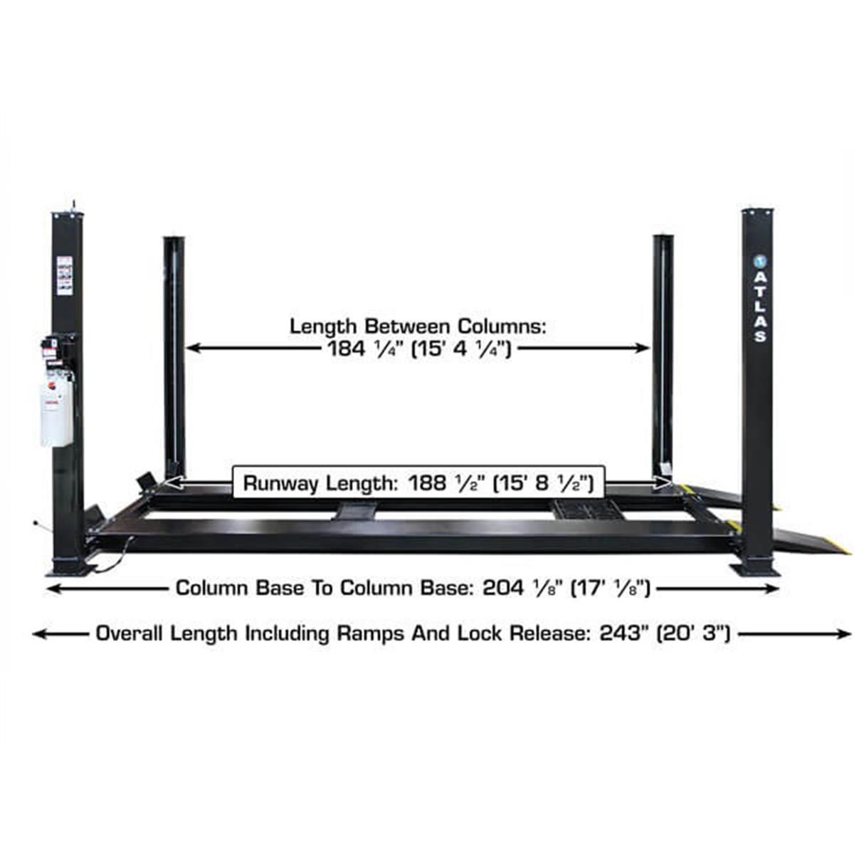 Apex 9 ALI Certified Hobbyist 4-Post Lift 9000 lb. Capacity