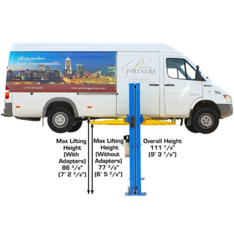 BP10000X Commercial Grade Baseplate 2-Post Lift 10,000 lb. Capacity