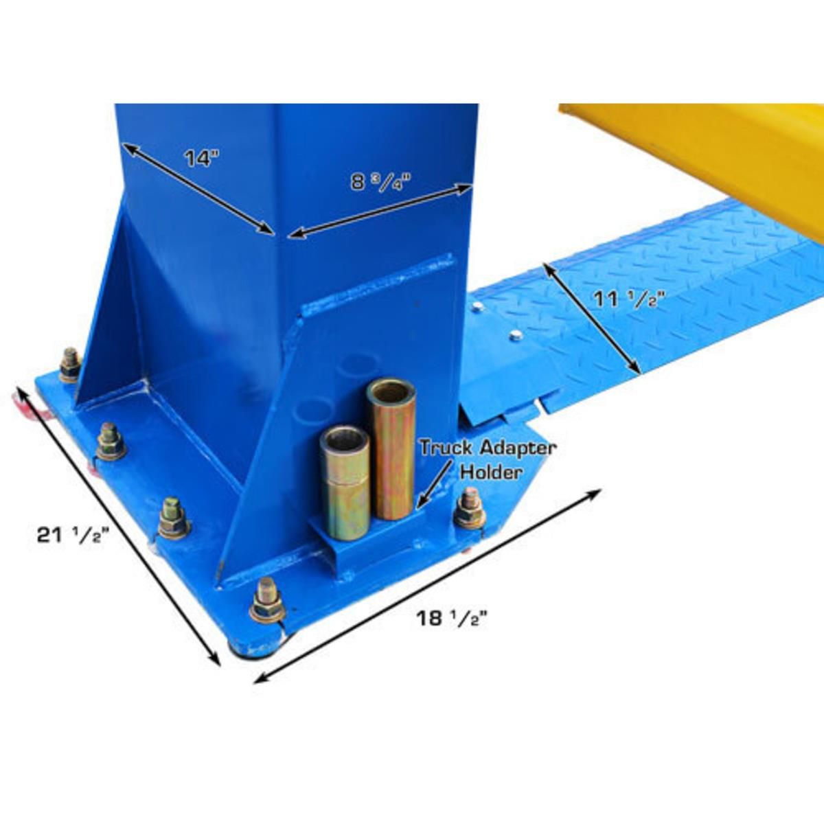 BP12000X Commercial Grade Baseplate 2-Post Lift 12,000 lb. Capacity