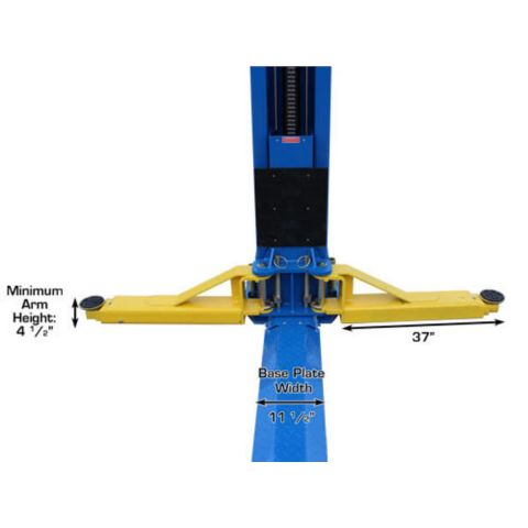 BP12000X Commercial Grade Baseplate 2-Post Lift 12,000 lb. Capacity