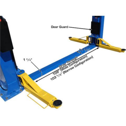 BP12000X Commercial Grade Baseplate 2-Post Lift 12,000 lb. Capacity