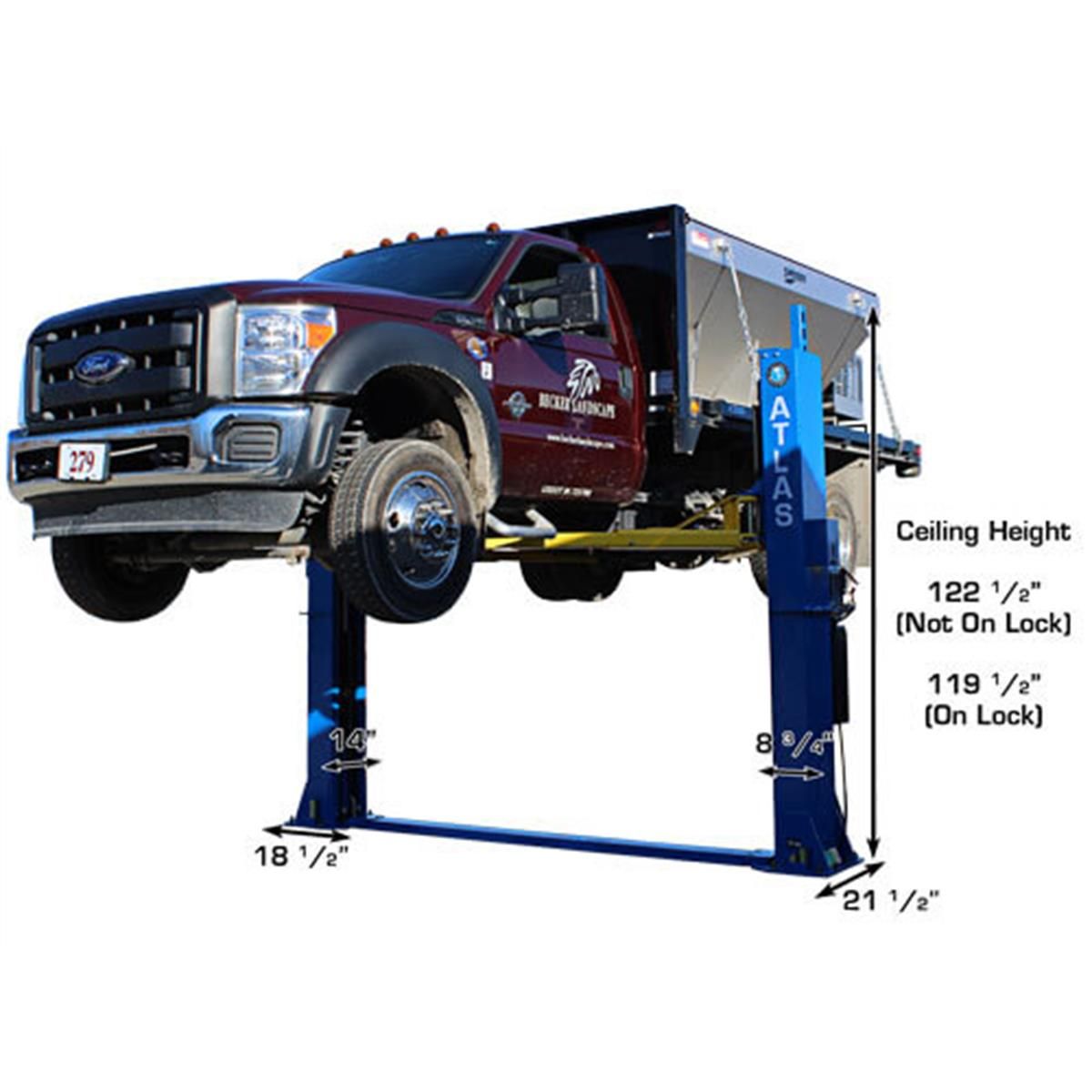 BP12000X Commercial Grade Baseplate 2-Post Lift 12,000 lb. Capacity