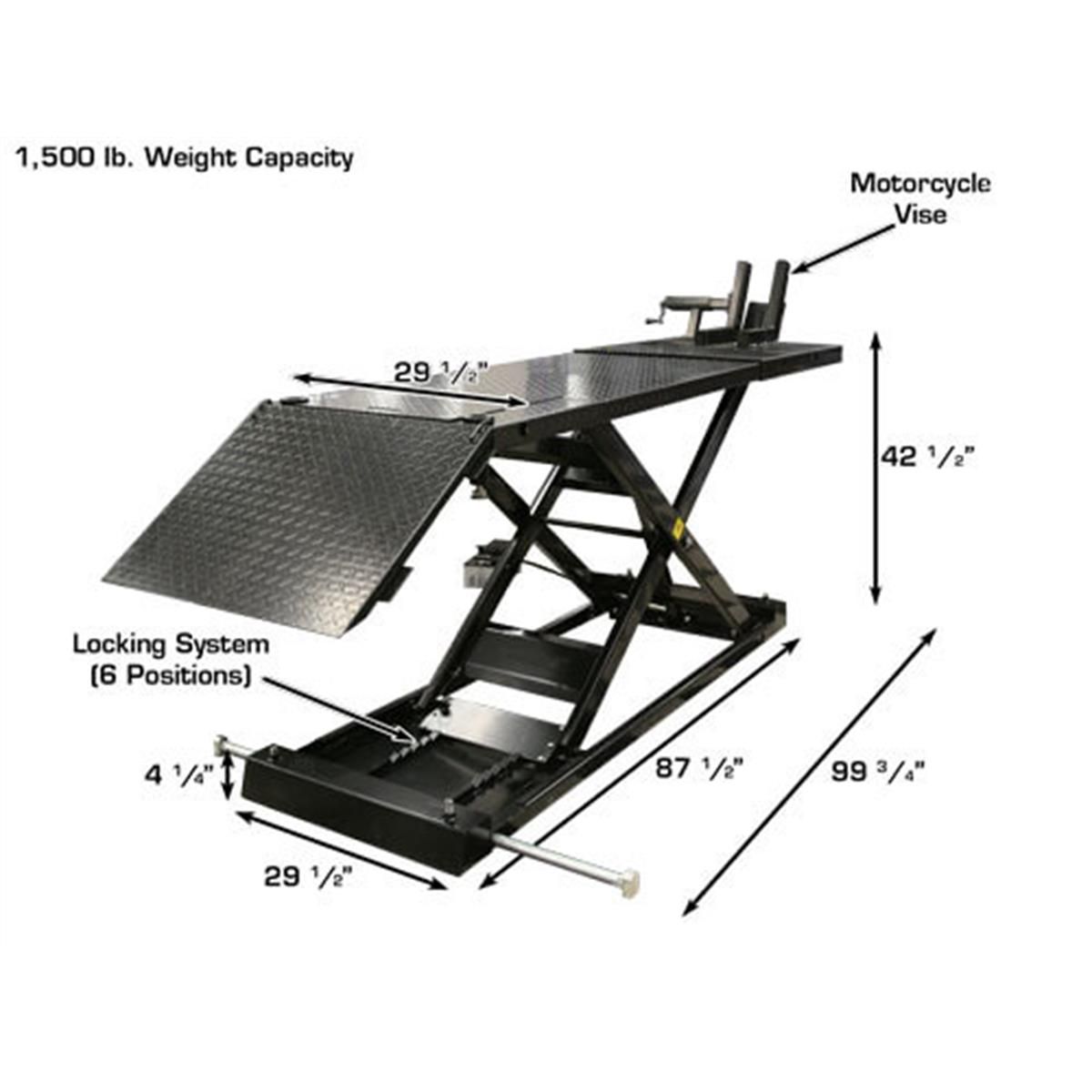 HI-RISE 1500 Motorcycle/ATV 1,500 lb. Capacity Lift