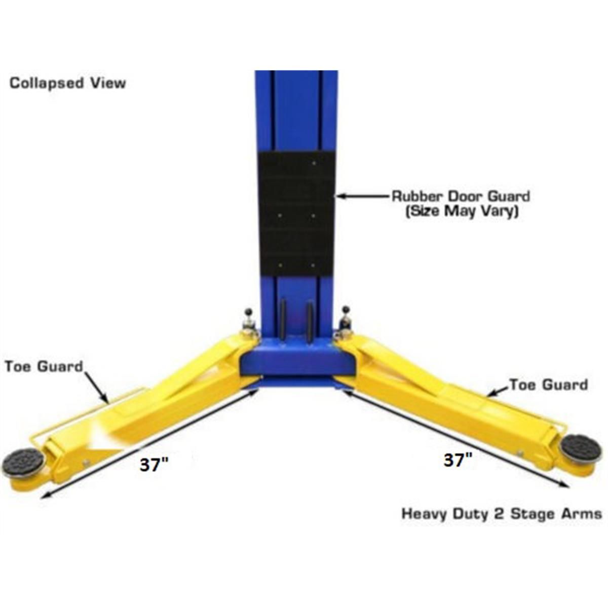 OHX10000X Commercial Grade Extra Tall 2-Post Lift 10,000 lb. Capacity
