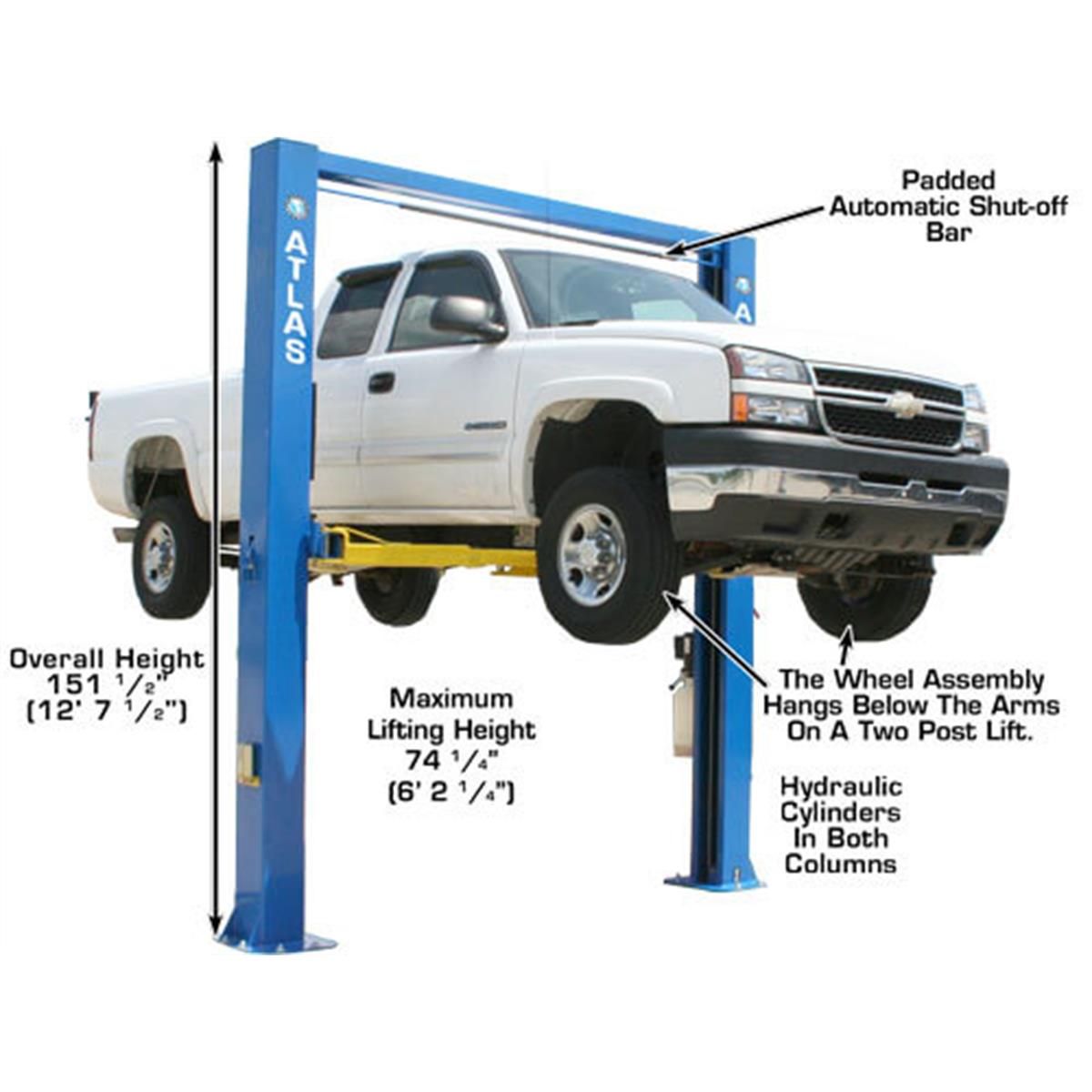 OHX10000X Commercial Grade Extra Tall 2-Post Lift 10,000 lb. Capacity