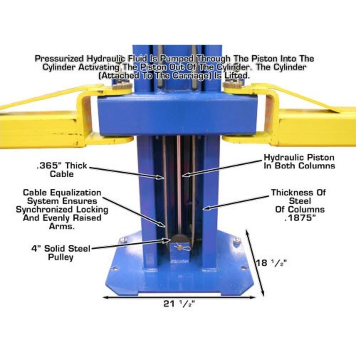 OHX10000X Commercial Grade Extra Tall 2-Post Lift 10,000 lb. Capacity