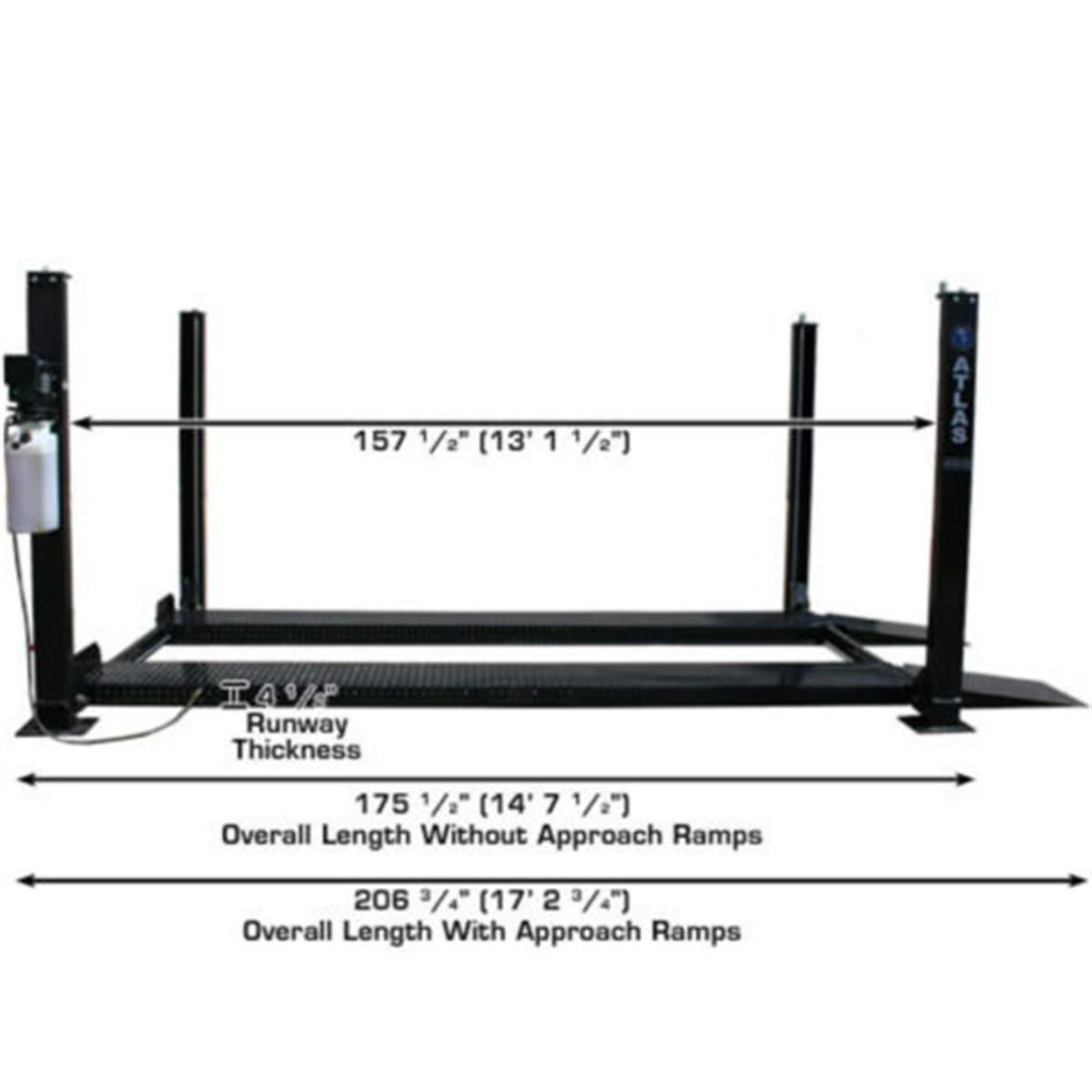 Garage PRO8000 Portable Hobbyist 4-Post Lift 8000 lb. Capacity