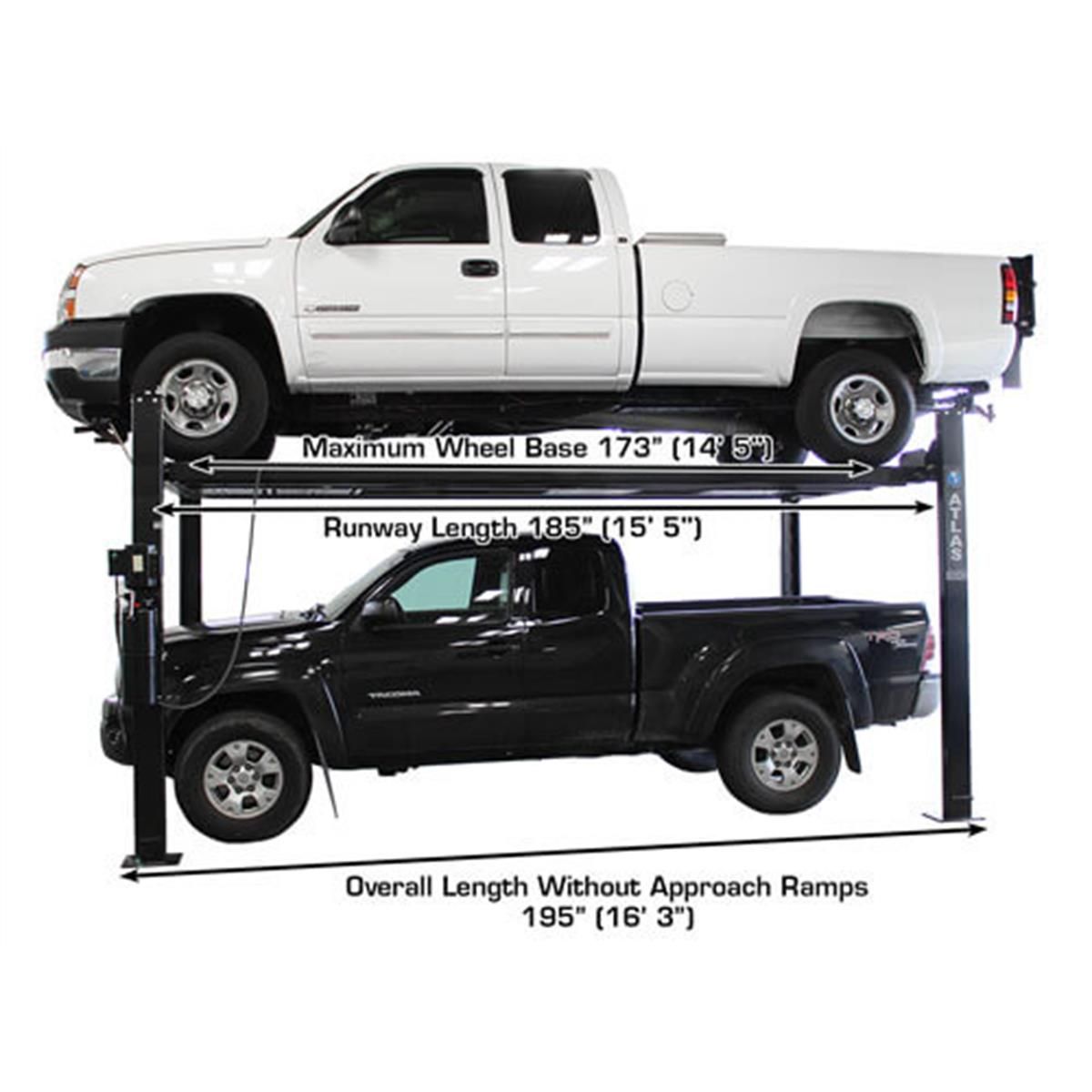 Garage PRO8000EXT Extra Tall Portable Hobbyist 4-Post Lift 8000 lb. Capacity