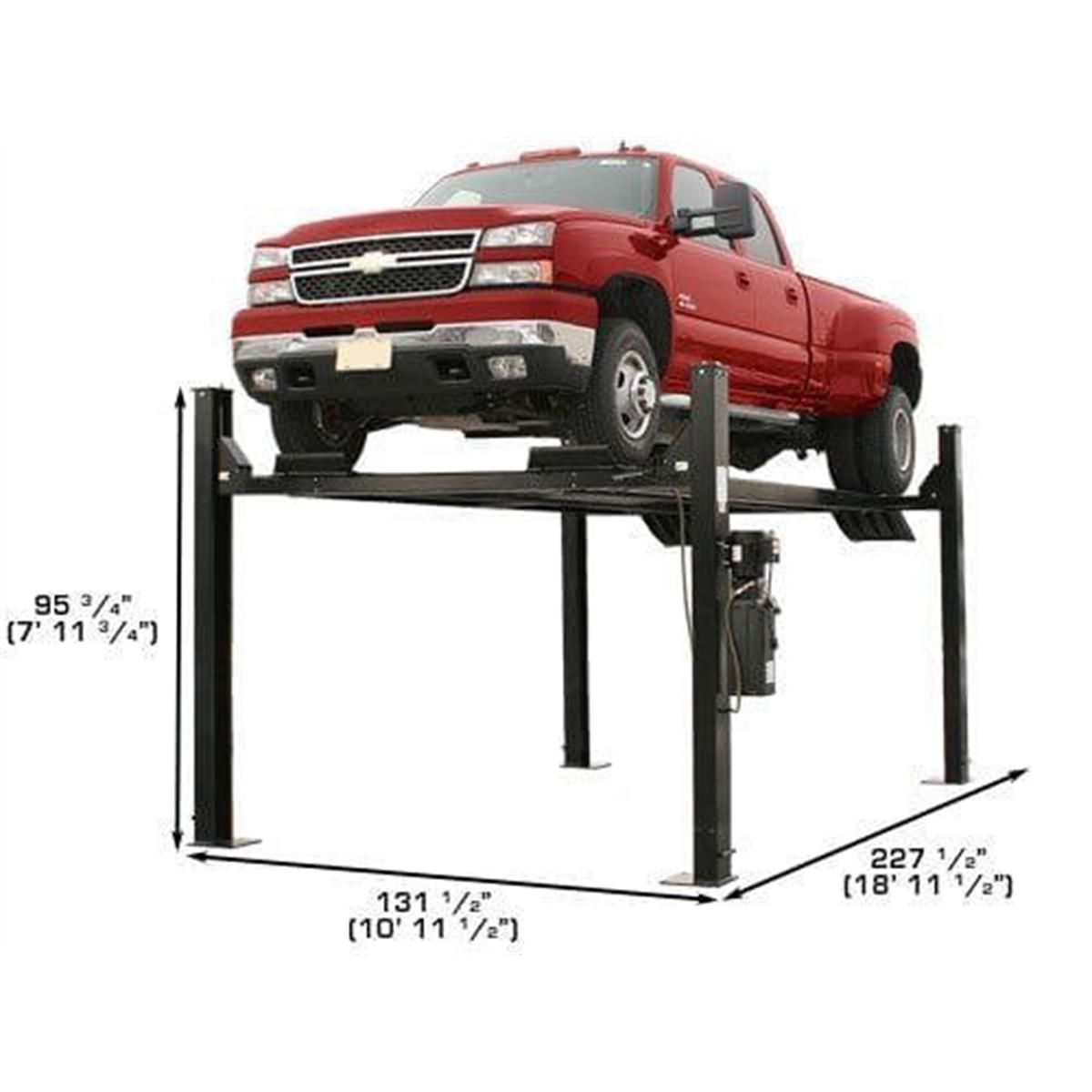 Garage PRO9000 Extra Tall, Extra Wide Portable Heavy Duty 4-Post Lift 9000 lb. Capacity