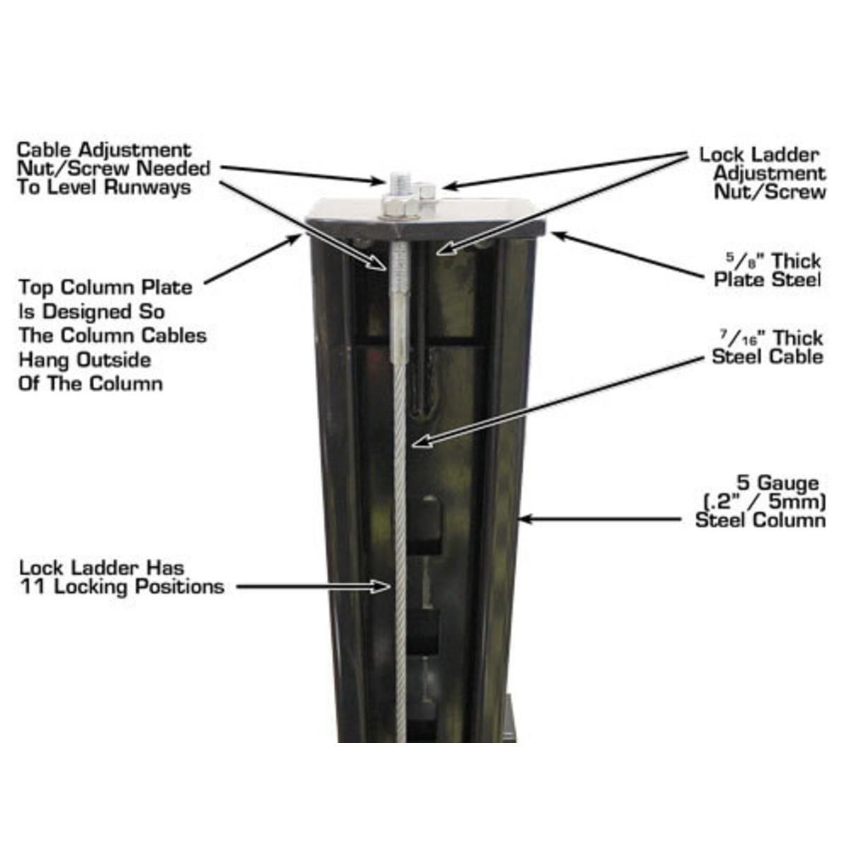 Garage PRO9000 Extra Tall, Extra Wide Portable Heavy Duty 4-Post Lift 9000 lb. Capacity