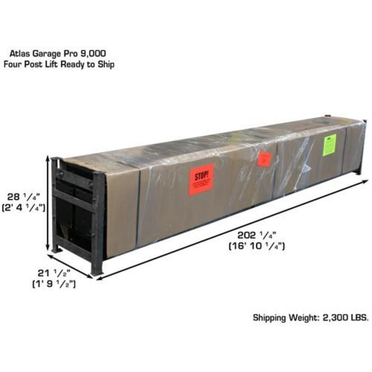 Garage PRO9000 Extra Tall, Extra Wide Portable Heavy Duty 4-Post Lift 9000 lb. Capacity