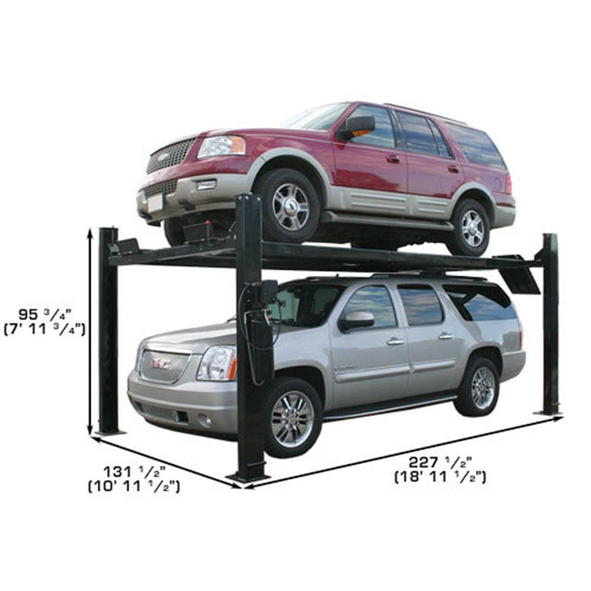 Garage PRO9000 Extra Tall, Extra Wide Portable Heavy Duty 4-Post Lift 9000 lb. Capacity