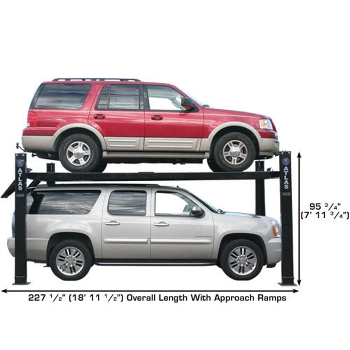 Garage PRO9000 Extra Tall, Extra Wide Portable Heavy Duty 4-Post Lift 9000 lb. Capacity