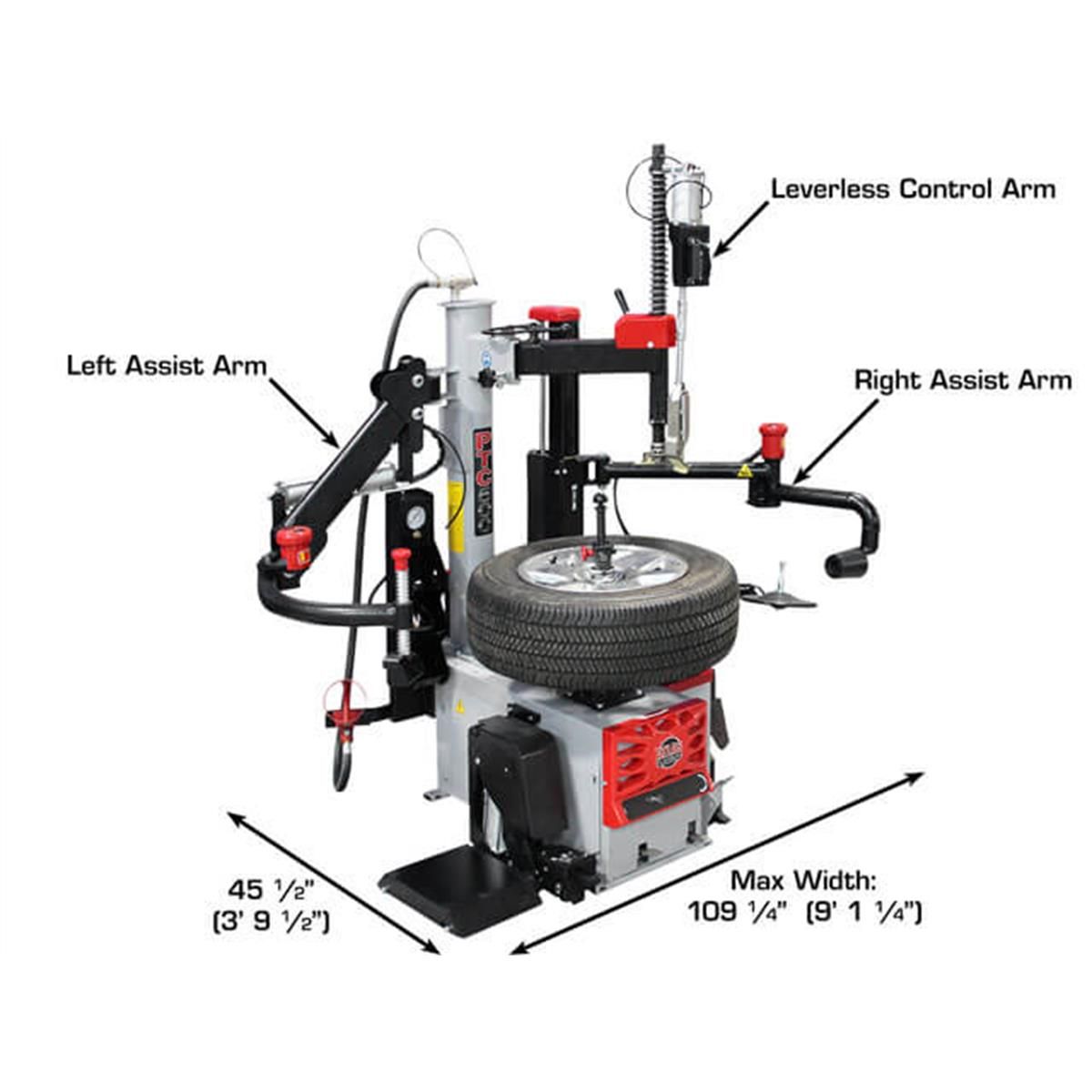 PTC500 Center Post Tire Changer with Assist Arms