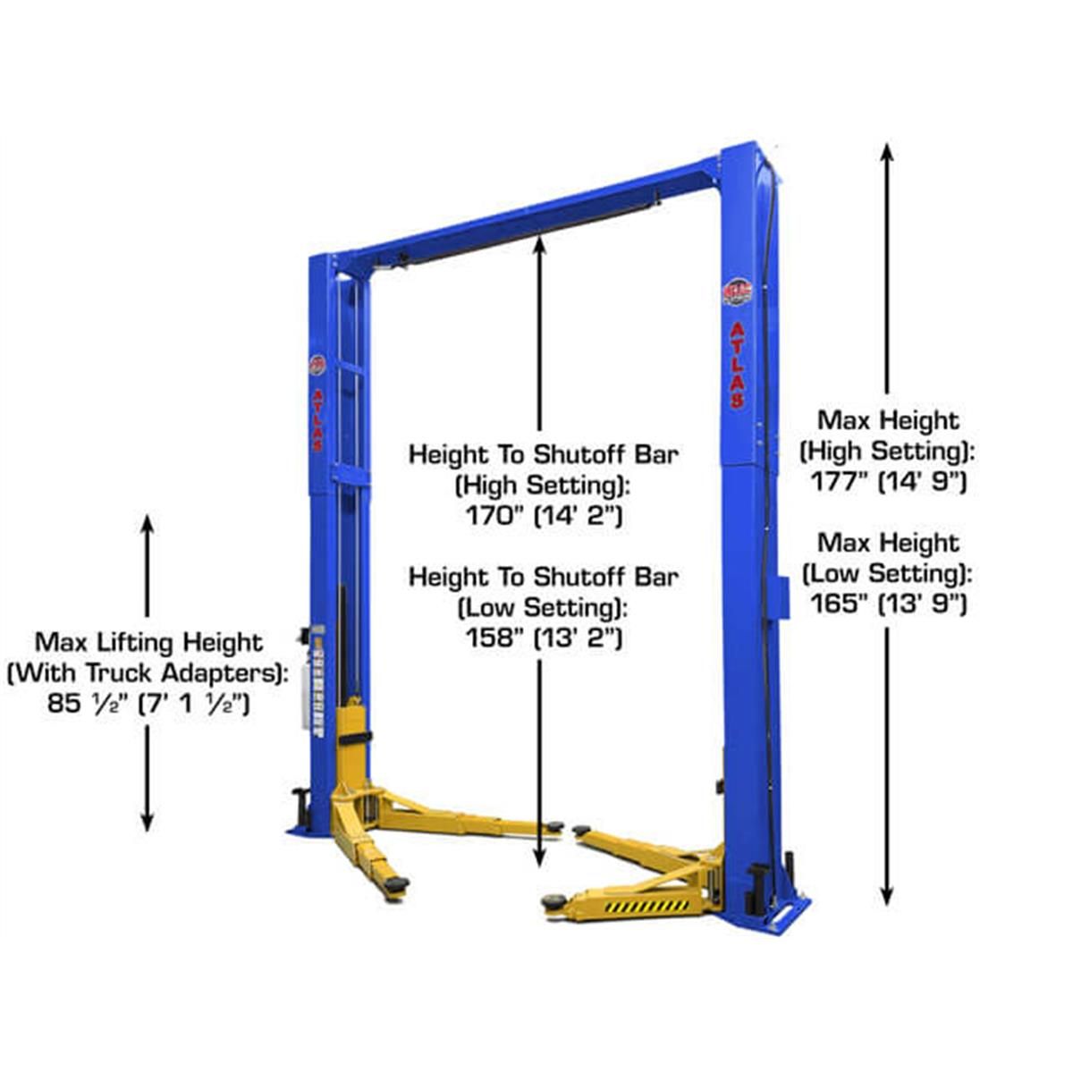 Platinum PVL12 ALI Certified Commercial Grade Overhead 2-Post Lift 12,000 lb. Capacity