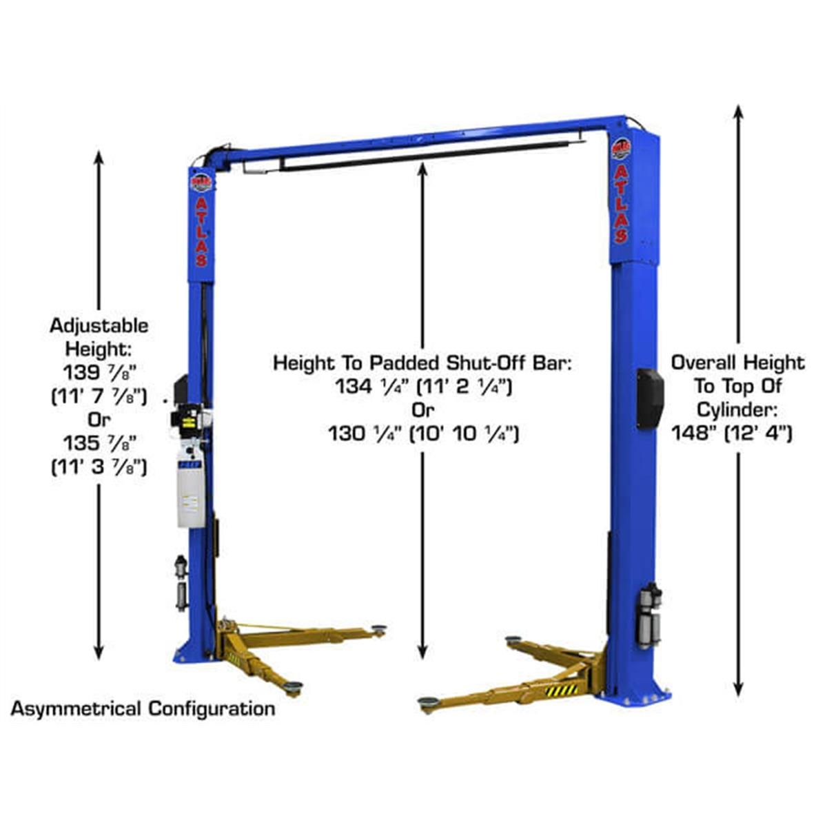 PVL10 ALI Certified 10,000 lb. Capacity 2-Post Lift