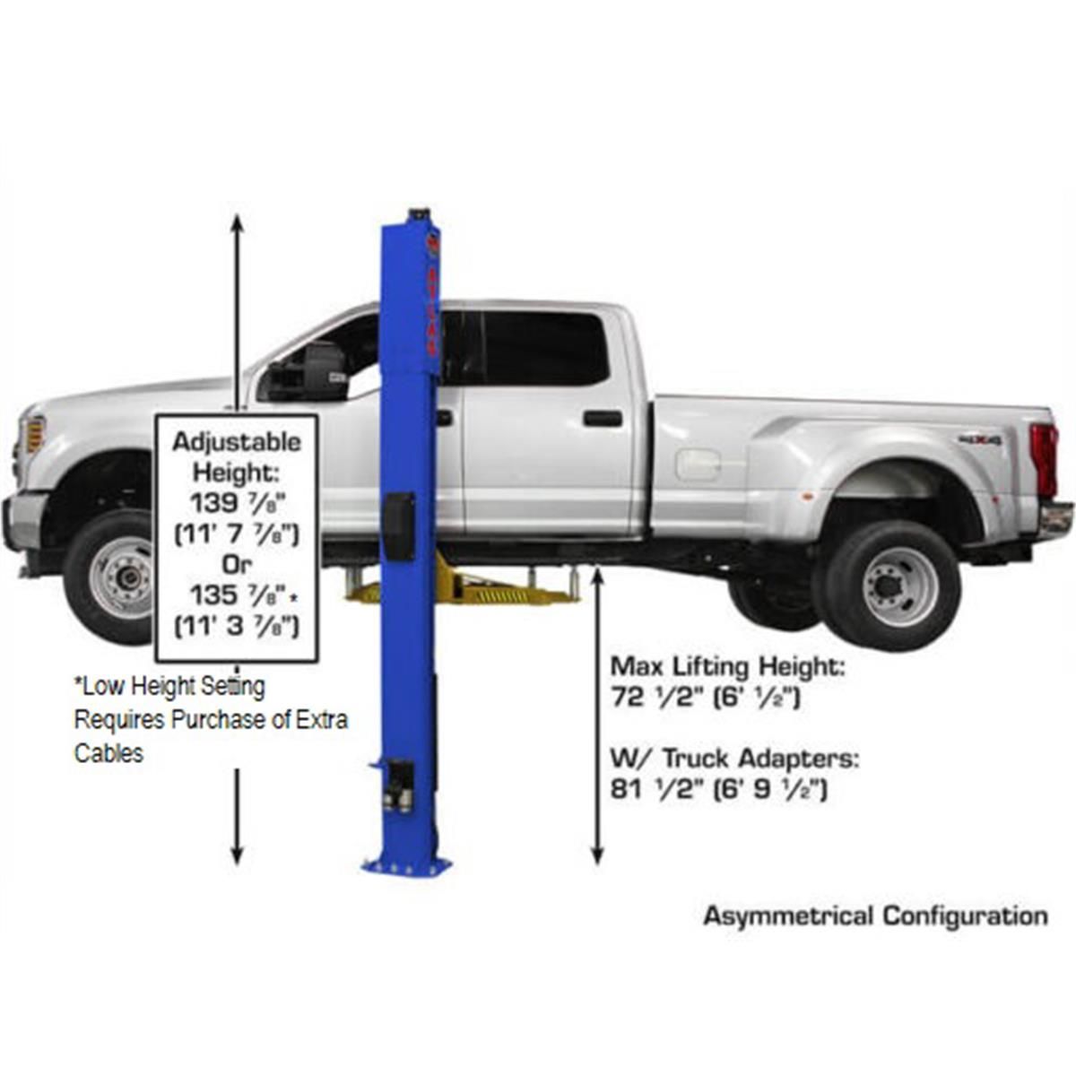 PVL10 ALI Certified 10,000 lb. Capacity 2-Post Lift