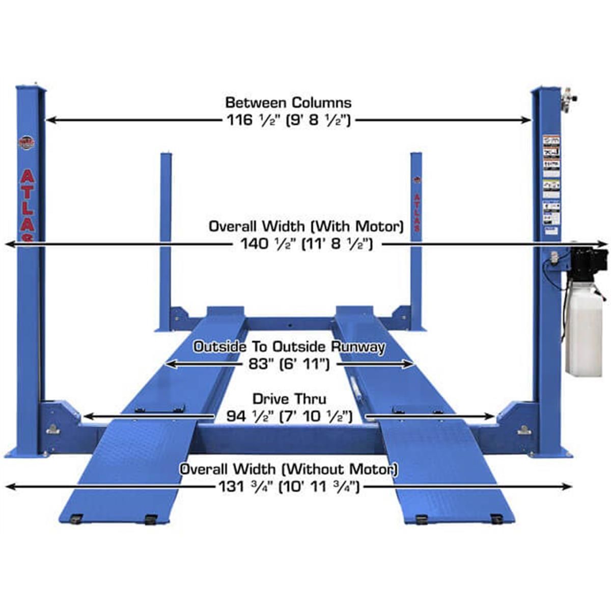 Platinum PVL14 ALI Certified Commercial Grade 4-Post Lift 14,000 lb. Capacity