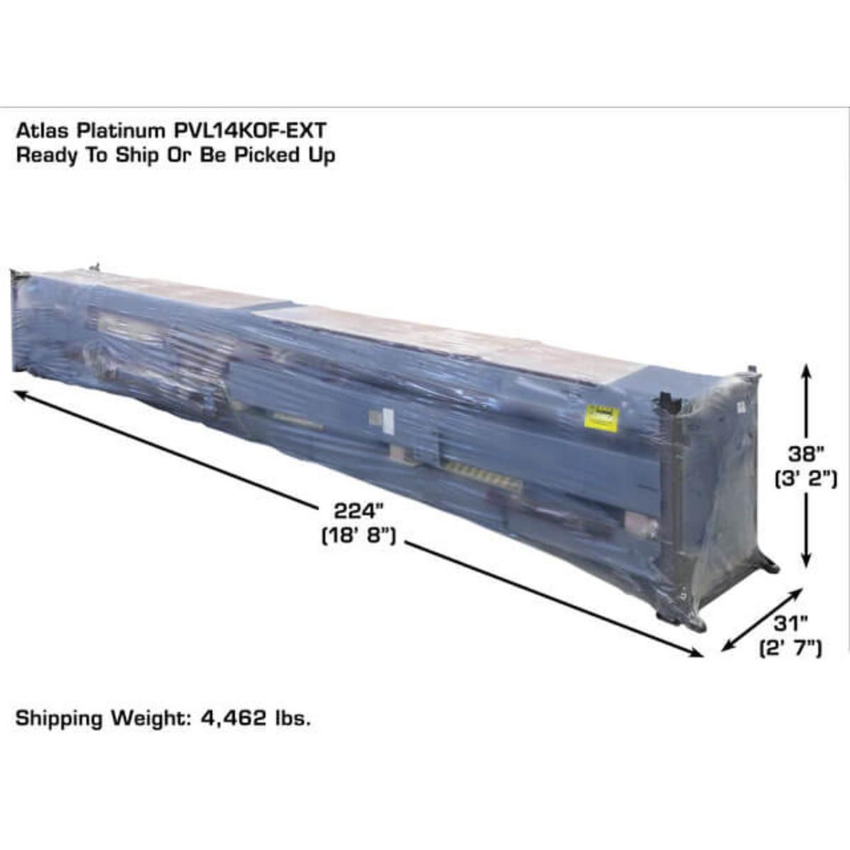 PVL14OF-EXT ALI Certified Open Front Alignment 4-Post Lift 14,000 lb. Capacity