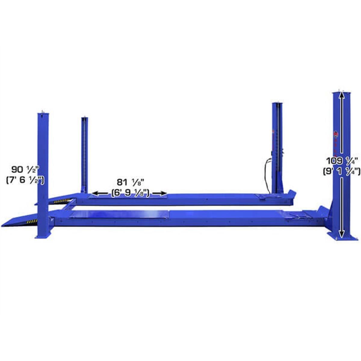 PVL14OF-EXT ALI Certified Open Front Alignment 4-Post Lift 14,000 lb. Capacity