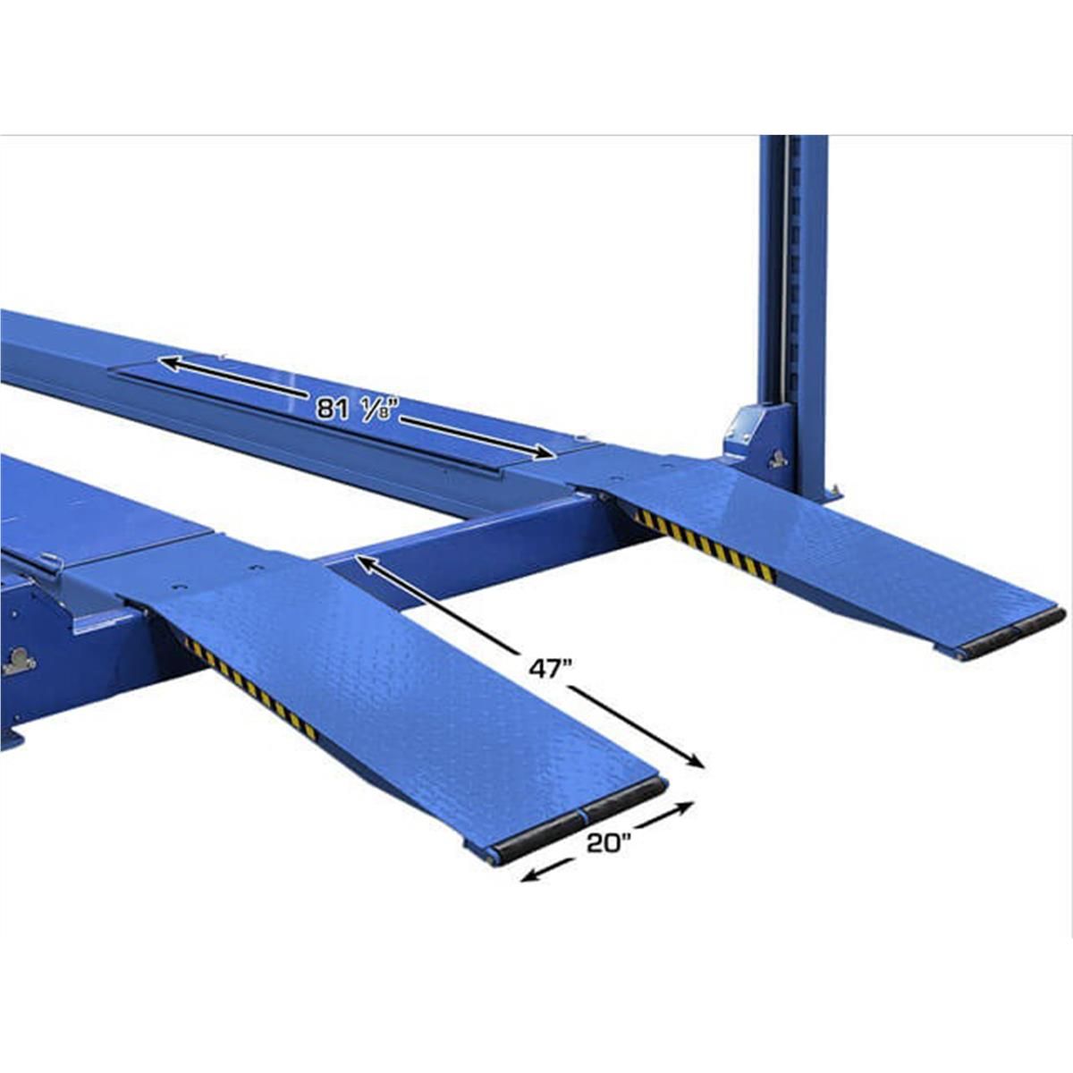 PVL14OF-EXT ALI Certified Open Front Alignment 4-Post Lift 14,000 lb. Capacity