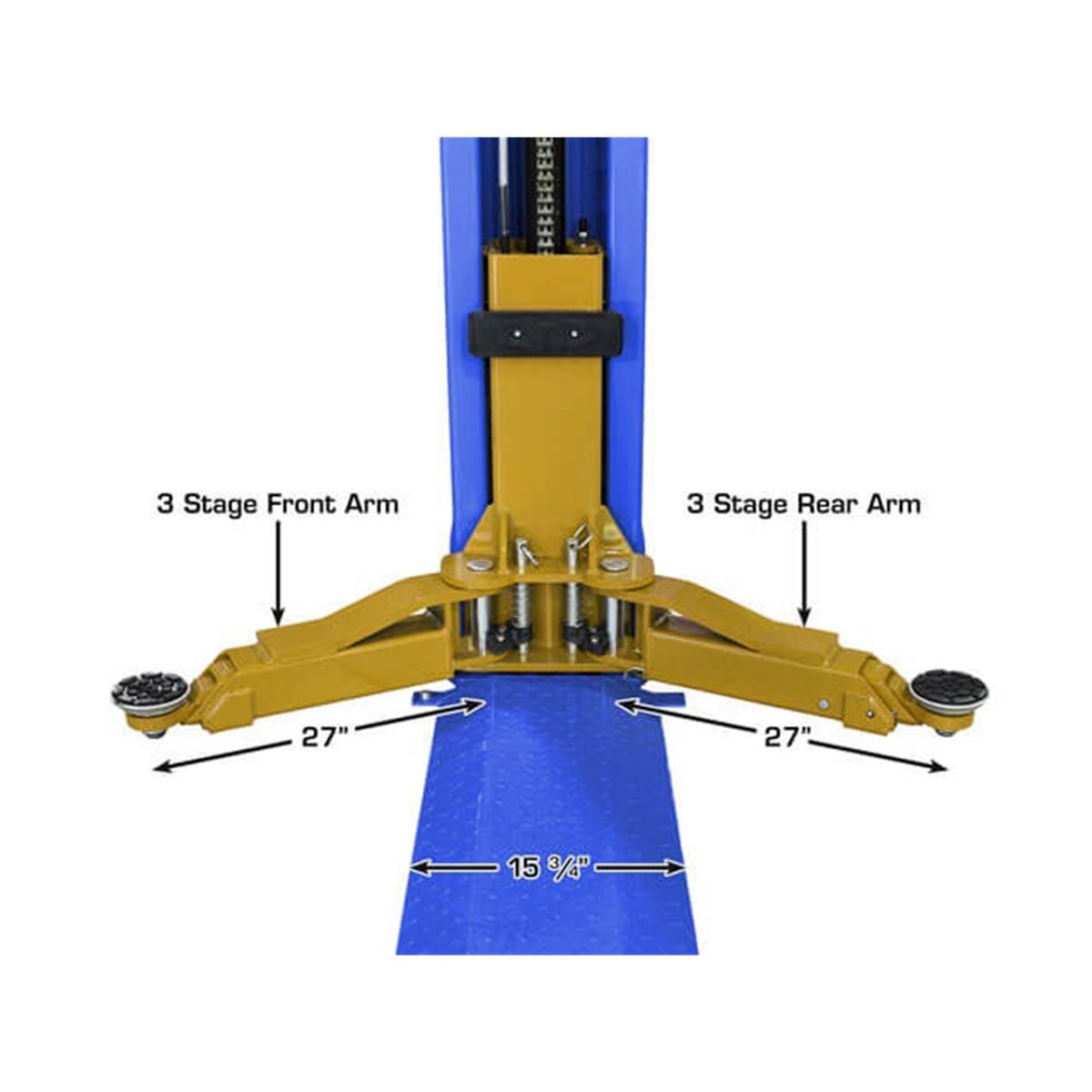 Platinum PVL9BP ALI Certified Baseplate 2-Post Lift 9,000 lb. Capacity