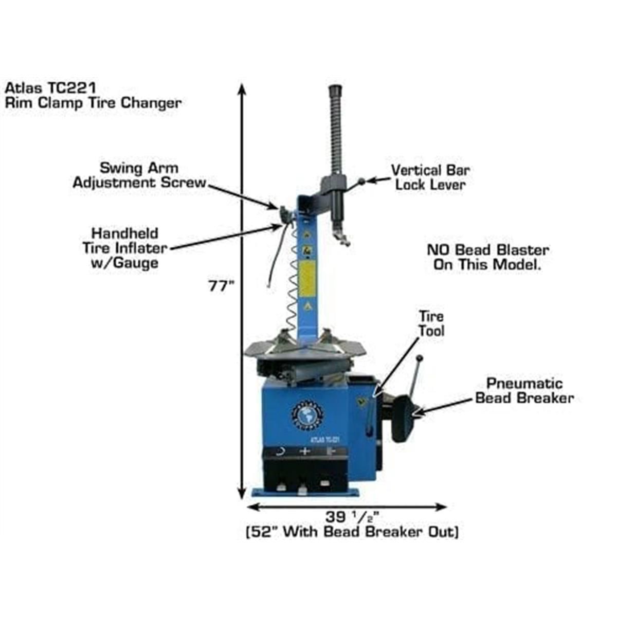 TC221 Rim-Clamp Tire Changer