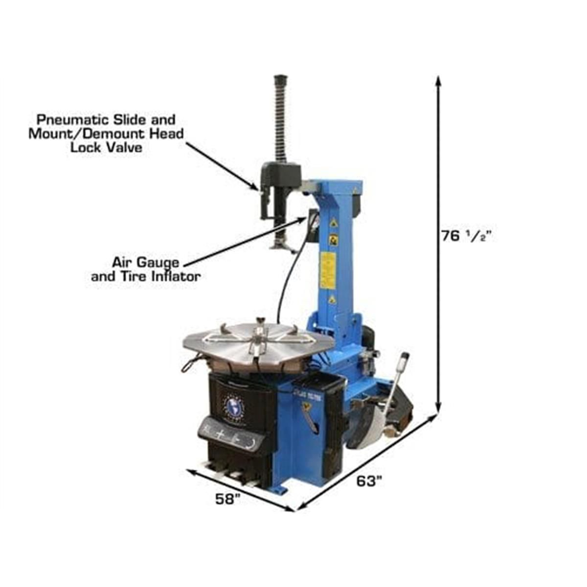 TC755 Tilt-Back Rim-Clamp Tire Changer with Beadblaster