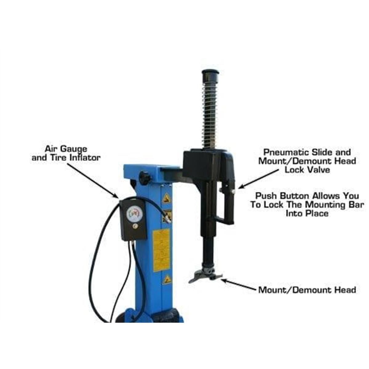 TC755 Tilt-Back Rim-Clamp Tire Changer with Beadblaster