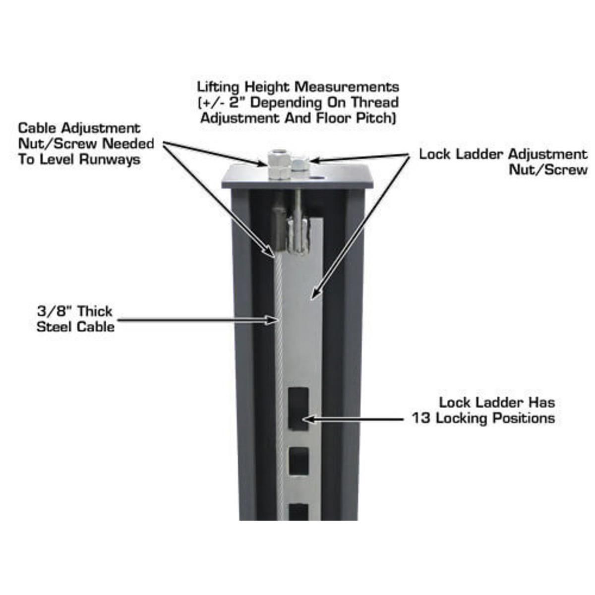 408SL Hobbyist Super Deluxe Portable Hobbyist 4-Post Lift 8000 lb. Capacity