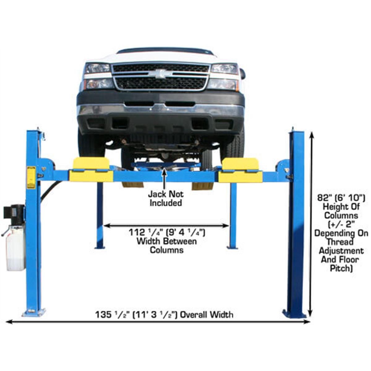 412 Commercial Grade 4-Post Lift 12,000 lb. Capacity