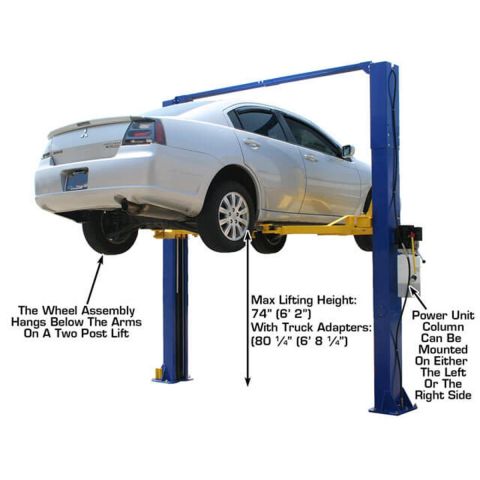 9KOHX Overhead 2-Post Lift 9,000 lb. Capacity