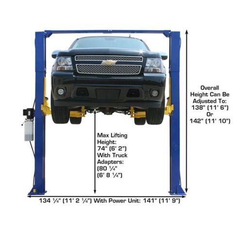 9KOHX Overhead 2-Post Lift 9,000 lb. Capacity
