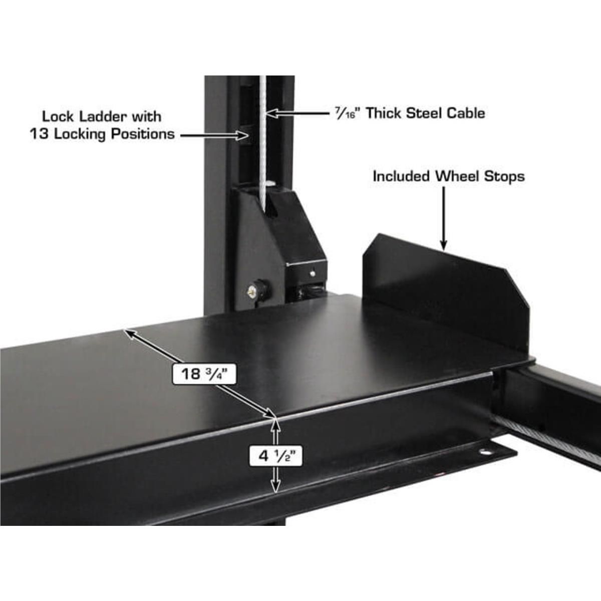Apex 8 ALI Certified Hobbyist 4-Post Lift 8000 lb. Capacity