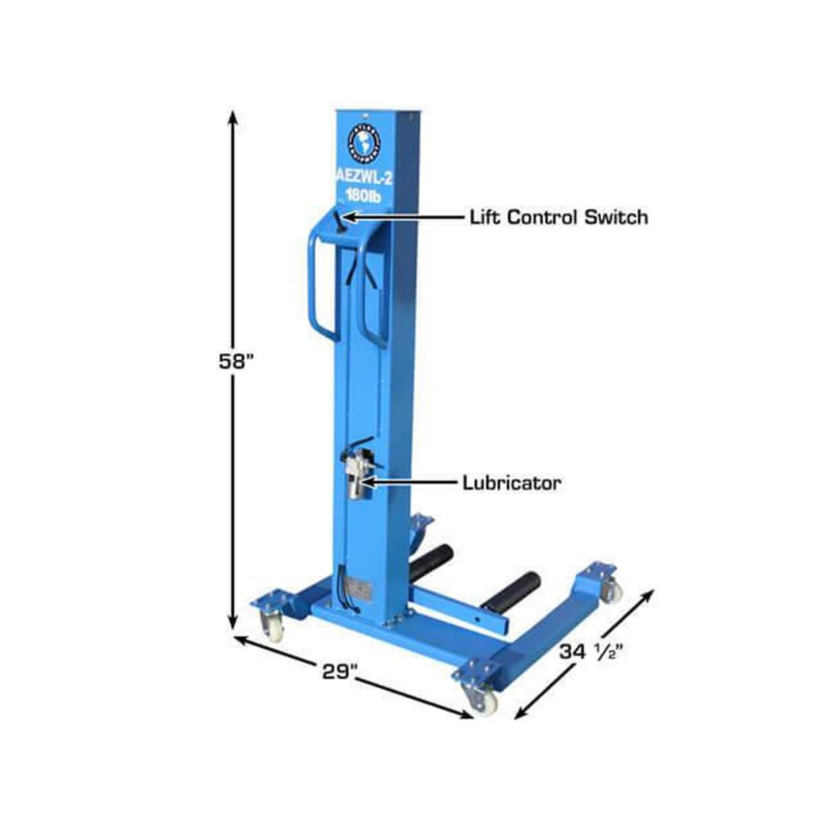 Atlas Off-set Pneumatic 180lb Wheel Lift