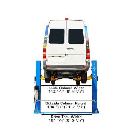 BP10000X Commercial Grade Baseplate 2-Post Lift 10,000 lb. Capacity